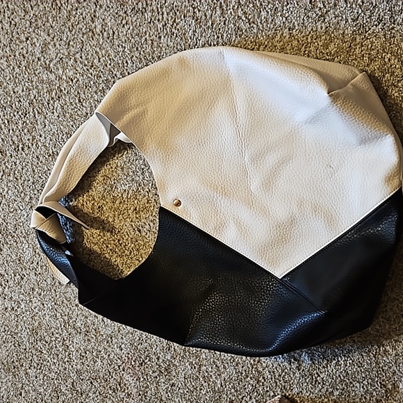 Anthropologie Faux Leather Colorblock Hobo Bag - Picture 3 of 4